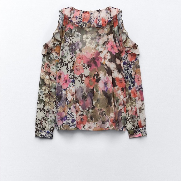 ❌SOLD❌ ZARA Floral Print Shirt - Picture 8 of 9